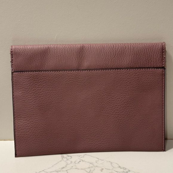Big Buddha Purple Pebbled Leather Envelop Clutch - Picture 4 of 7